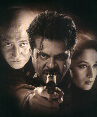 Danny Denzongpa, Anil Kapoor and Madhuri Dixit in Pukar