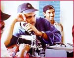 Dev Benegal, on the sets