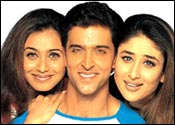 Hrithik Roshan, Rani Mukherji and Kareena Kapoor