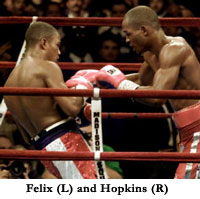 Felix Trinidad (L) and Bernard Hopkins (R)