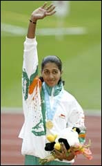 Anju Bobby George won the long jump gold at the Asian Games